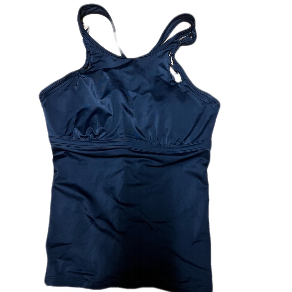 Athleta Swim top with detailed cross straps.